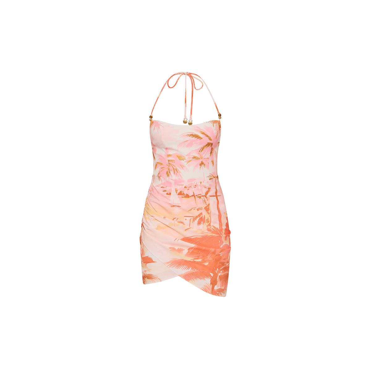 RuchedSideMiniDress-WildSkiesfrontghost